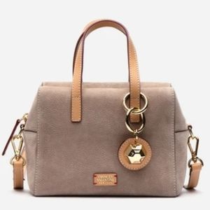 Frances Valentine Tan Small Sabrina Nubuck Satchel